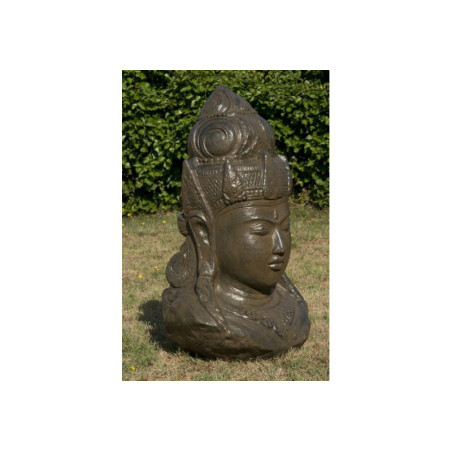 Statue jardin tête de divinité hindoue 100 cm