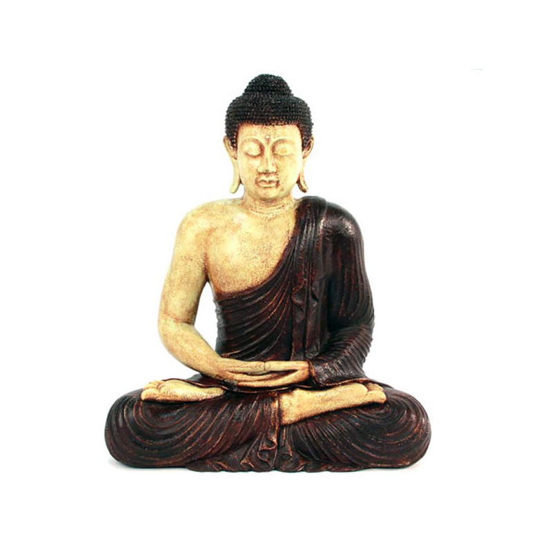 Statue de Bouddha assis - Marron