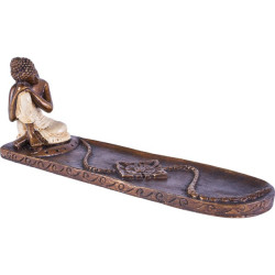 Porte encens Bouddha relax blanc