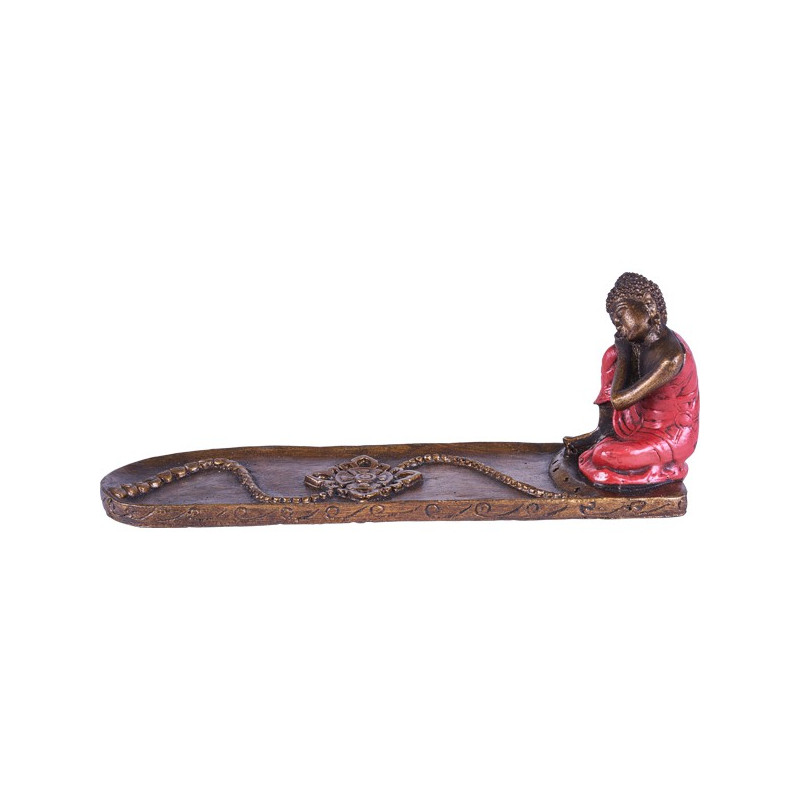 Porte encens Bouddha relax rouge