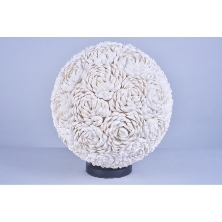 Lampe boule coquillages