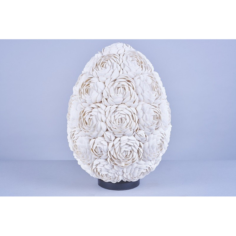 Lampe ovale Roses en coquillage