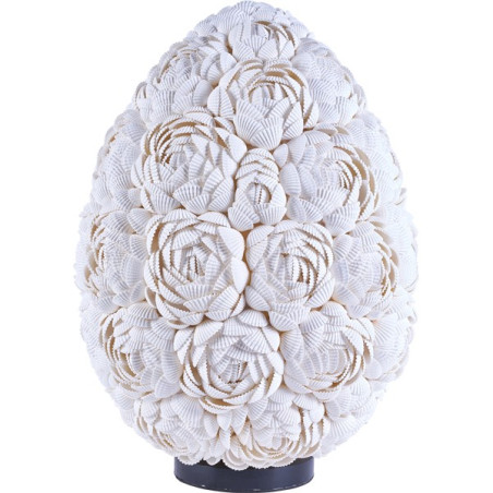 Lampe ovale Roses en coquillage