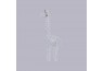 Girafe Duti en métal blanc 40 cm