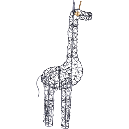 Girafe Duti en Métal Gris 40 cm