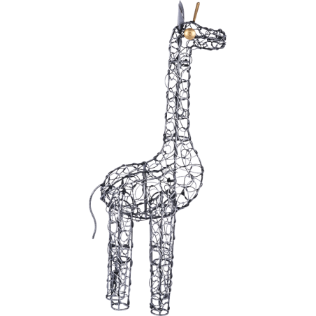 Girafe Duti en métal gris 50 cm