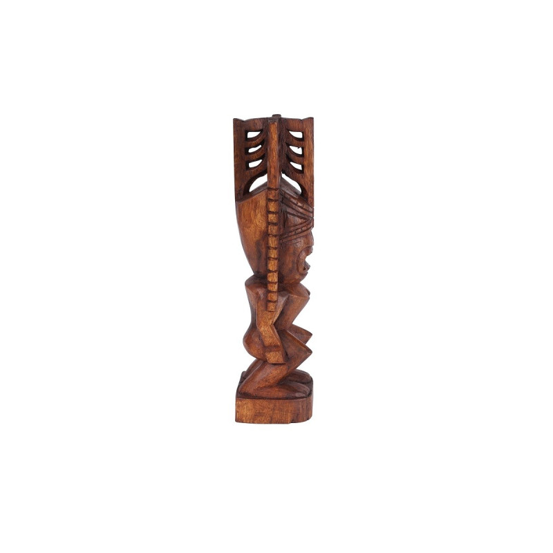 Tiki polynésien Akua Kai en bois 30 cm