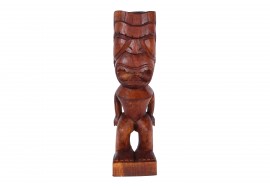 Tiki polynésien Ku en bois exotique - 50 cm