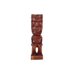 Tiki polynésien Ku en bois exotique - 50 cm