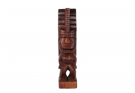 Tiki polynésien Lono en bois 50 cm