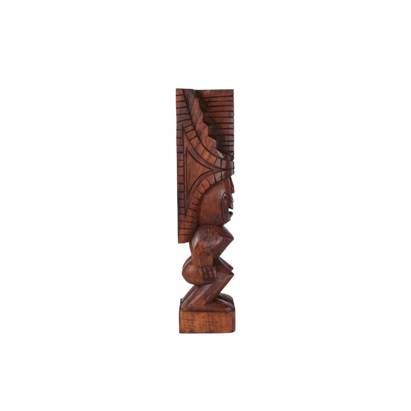 Tiki polynésien Lono en bois 50 cm