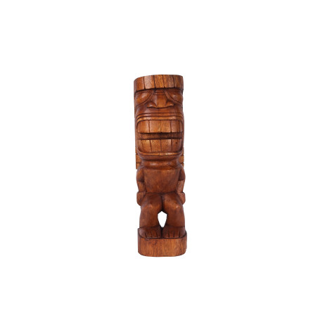 Tiki polynésien KAMALO en bois 50 cm