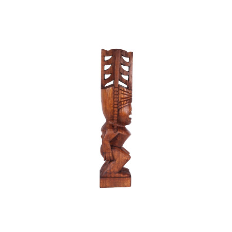 Tiki polynésien Akua Kai en bois 50 cm