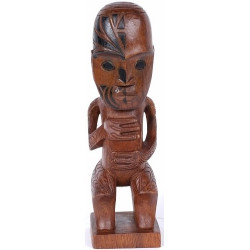 Tiki polynésien Ohu en bois 30 cm