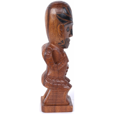 Tiki polynésien Ohu en bois 30 cm