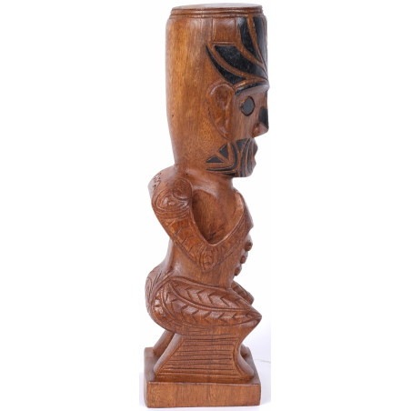 Tiki tattoo polynésien Oani en bois 30 cm