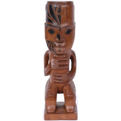 Tiki tattoo polynésien Oani en bois 30 cm
