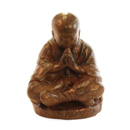 Statue moine Shaolin 50 cm - Marron