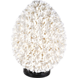 Lampe ovale Tiare en coquillages