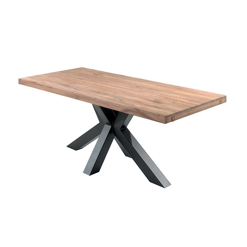 Table Smokey 2m en chêne & métal - CASITA