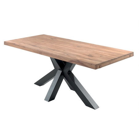 Table Smokey 2m en chêne & métal - CASITA