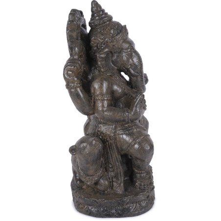Statue jardin Ganesh 60 cm - Marron