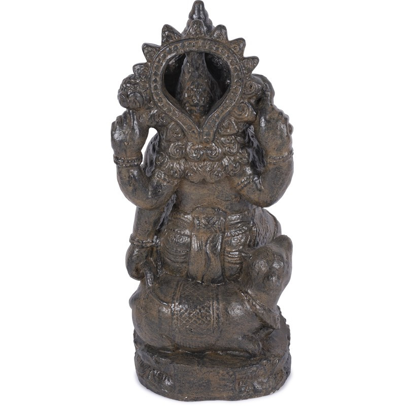 Statue jardin Ganesh 60 cm - Marron
