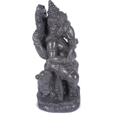 Statue jardin Ganesh 60 cm - Gris