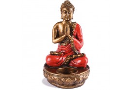 Support à bougie Bouddha - Rouge