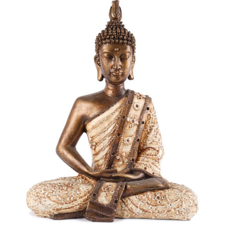 Statue de Bouddha Sukhothai 30 cm - Blanc