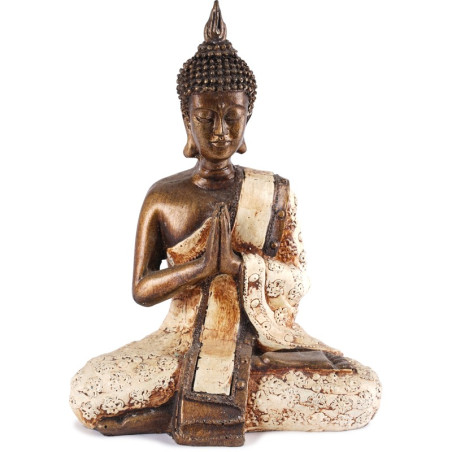 Statue de Bouddha Sukhotai 20 cm en Blanc