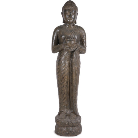 Statue jardin Bouddha Offrande 150 cm - Brun