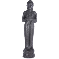 Statue Bouddha debout Offrande 150 cm - Gris