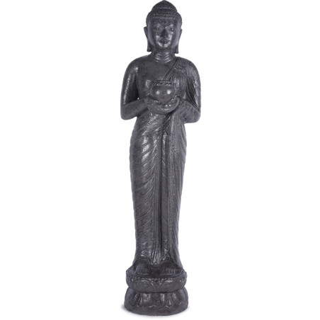 Statue Bouddha debout Offrande 150 cm - Gris