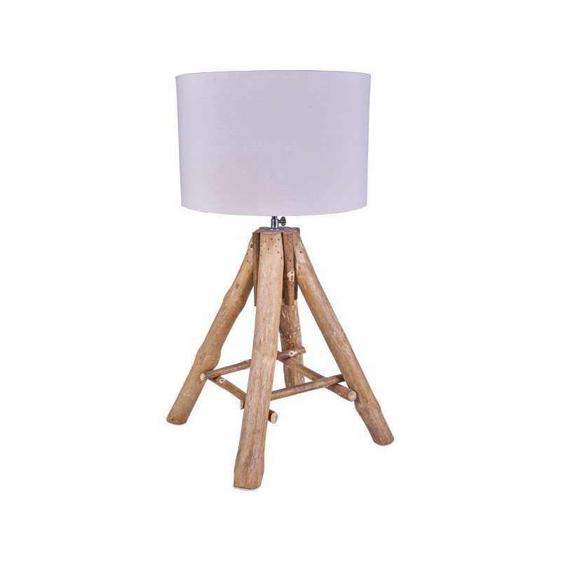 Lampe en bois flotté Tipi - Toile de Jute