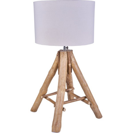 Lampe en bois flotté Tipi - Toile de Jute