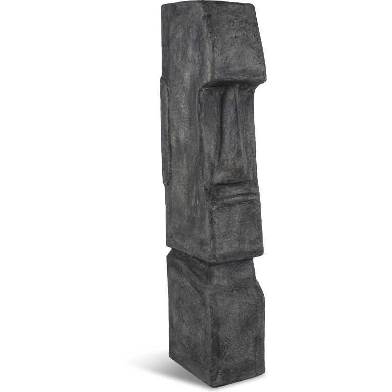 Statue jardin Moaï (grand format) - Gris anthracite 60 cm