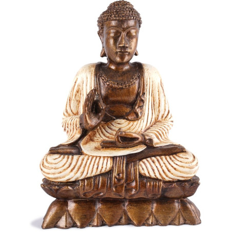 Statuette Bouddha Vitarka-mudrā - Blanc