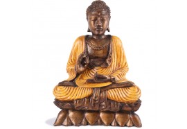 Statuette Bouddha Vitarka-mudrā - Orange