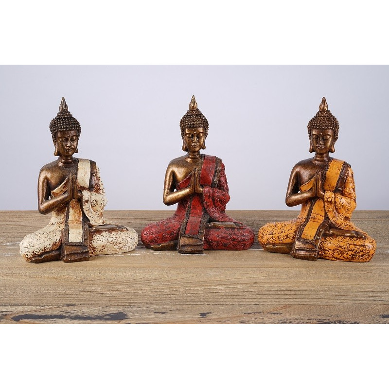 Statue de Bouddha Sukhotai 20 cm en Blanc