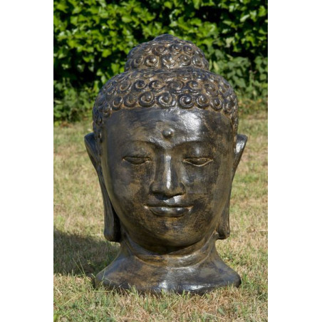 Statue jardin tête de Bouddha 70 cm - Old New