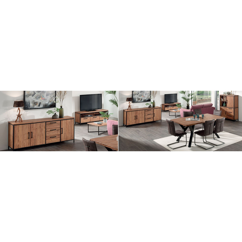 Table basse en teck & métal Roster - Casita