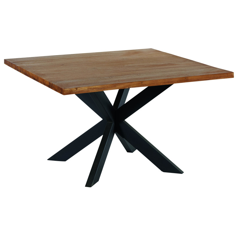 Table carrée en teck & métal Tulua - Casita