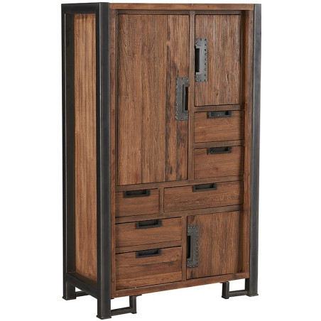 Armoire en teck et métal Wales L 90 cm - CASITA