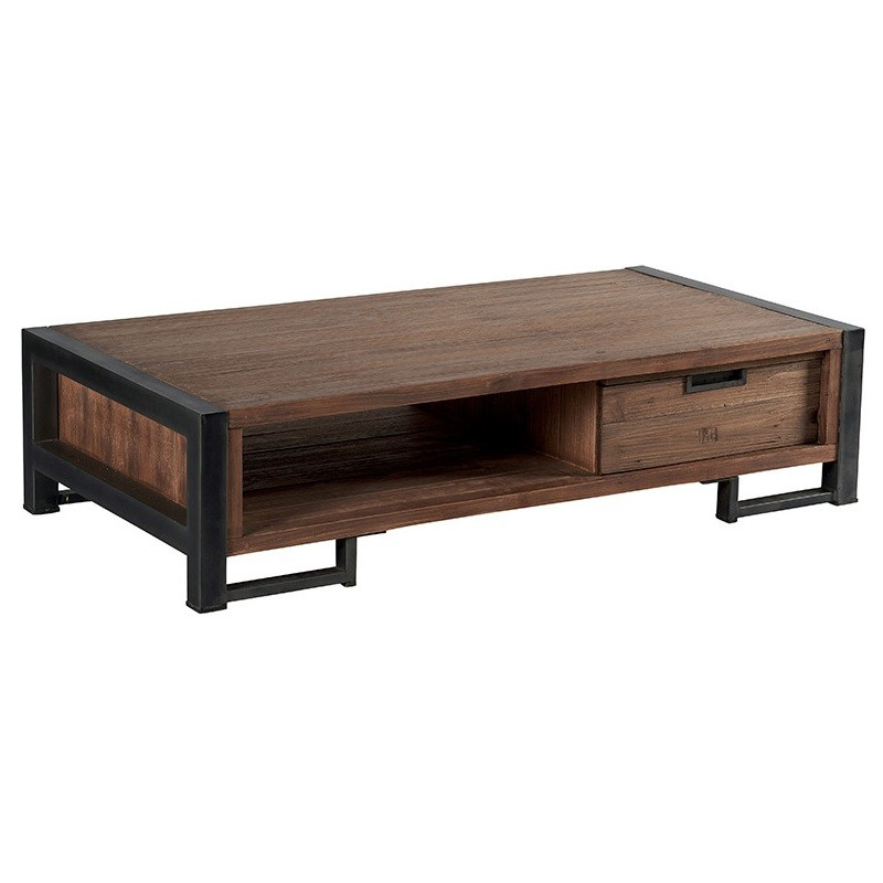 Table basse en teck & métal Wales L 110 cm - CASITA