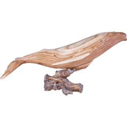 Sculpture Baleine en bois 50 cm