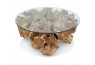 Table basse ronde Satu en teck
