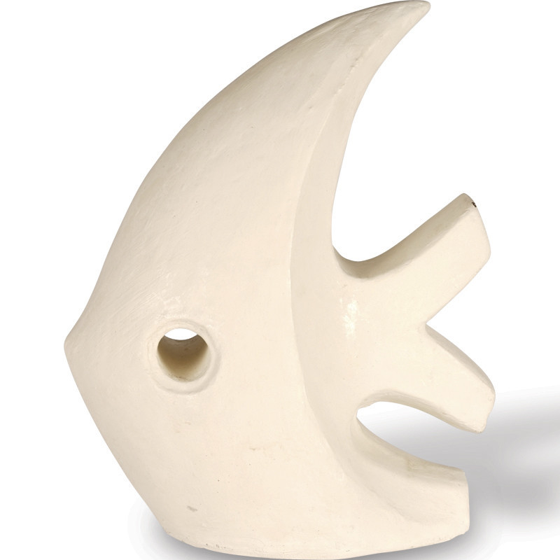Statue Jardin Poisson 55 cm - Blanc