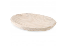 Plat ovale en bois 33 cm Bagus