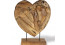 Coeur en bois teck sur socle 60 cm - Grand Modèle